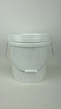 White Round Bucket Pails With/Without Lid 15L Storage Food Liquid